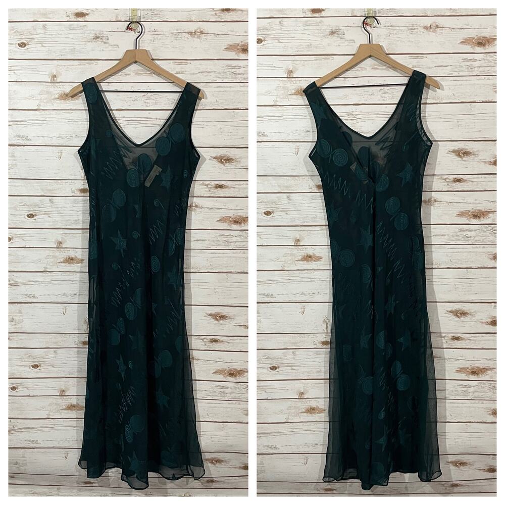 Victoria's Secret Vintage Gold Label Sheer Maxi Nightgown - Green - Medium - Picture 15 of 15